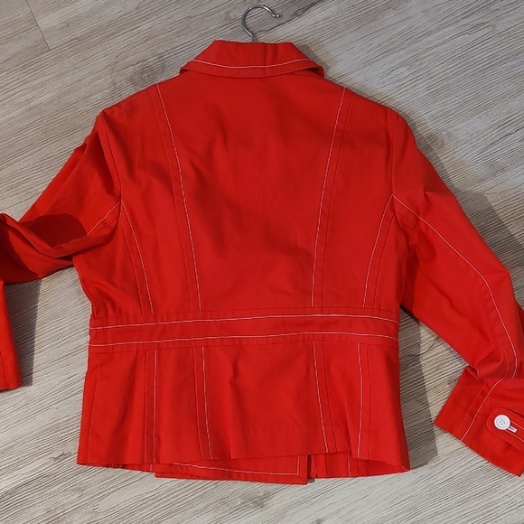 Bandolino Retro Orange Double-Breasted Jacket Size 12 - Picture 5 of 10